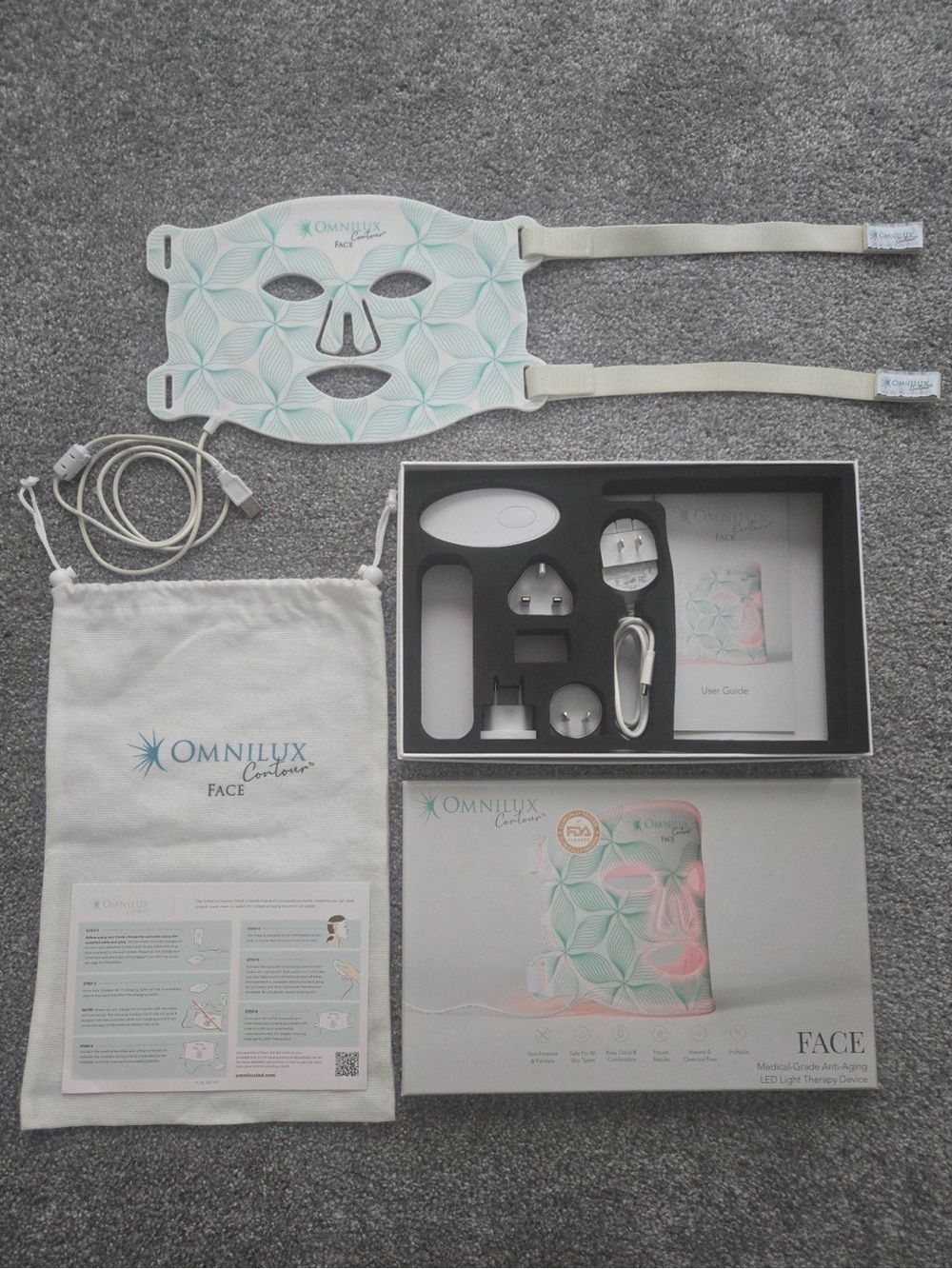 Omnilux Contour+ Face LED Mask — Mint Green